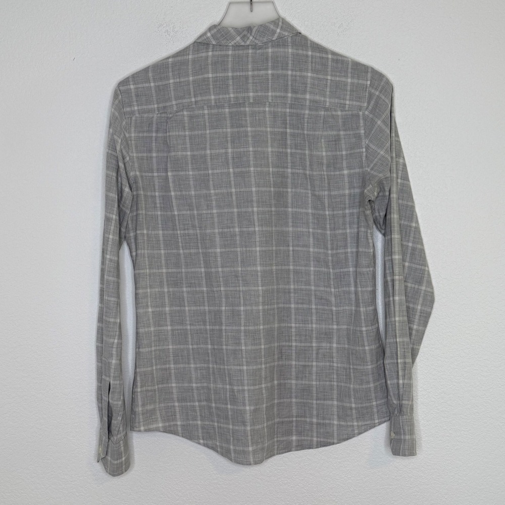Sarah Alexandra The Weekend Shirt Size 4 Grey Windowpane Cotton Quiet Luxury - Picture 2 of 12